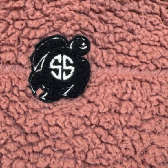 Simply Southern Sherpa Puffer Jacket Rose Pink Teddy Fleece XLarge Comfy Fun - Picture 5 of 14